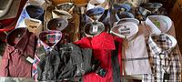 All 21 new shirts laid out showing tags and variety