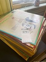 Stack of LP records, top Rafael Mendez Trumpet Extraordinary visible