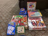 Group shot showing all boxed and loose games
