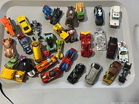 Tray of assorted die-cast toy cars