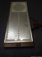 Top view of Salton Hotray warmer showing glass surface and frame