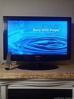 Front view of Samsung LCD TV displaying image