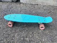 Top view showing turquoise deck, diamond texture, mounting holes