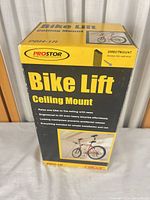 Front of boxed Prostor PBH-1R Bike Lift Ceiling Mount