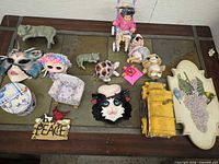 Top view showing entire assortment laid out on table