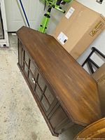 Full top and side view of TV stand