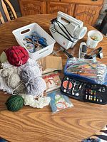 overview of all items on table