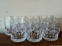Eight crystal tumblers front view