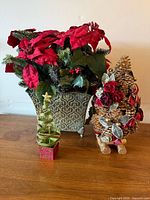 All three holiday decor items grouped together