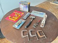 Overall view of all items on table