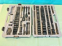 Entire open case showing all sockets and tools