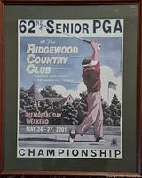 Full view of framed 62nd Senior PGA Championship poster