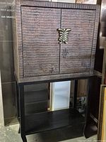 Full view of bar cabinet closed