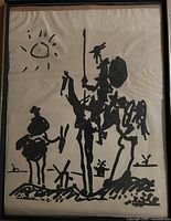 Full view of framed Don Quixote print