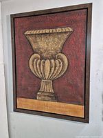 Full view of framed oil painting