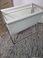 Magazine rack assembled, side angle