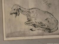 Overall view showing etching, edition number, title, date and signature