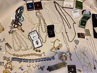 Full layout of all jewelry items