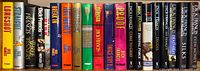 Full shelf view of all Dick Francis hardcovers