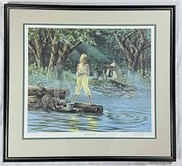 Framed print showing artwork, mat, and frame