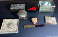 Group shot of all eight items on tabletop