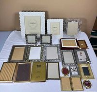 All 21 frames laid out to show variety of sizes, colours and styles