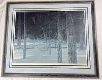 Full view of framed lithograph