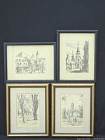 Group shot of all four framed prints