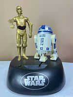 Full view of bank with C-3PO and R2-D2 on base