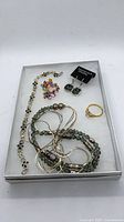 Overview of all jewelry pieces in tray