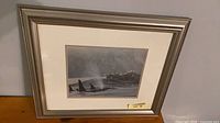 Full view of framed print showing artwork, mat, and frame