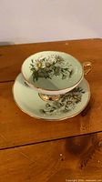 Teacup on saucer showing overall design