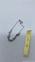 Full view of sterling silver CZ bolo bracelet