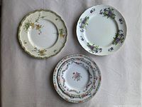 Top view of all four plates showing patterns and condition