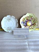 Front view showing both porcelain plates side by side