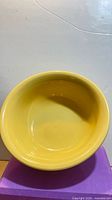 Top view of yellow Fiesta mixing bowl