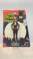 Front of sealed Batwoman bendable figure on card