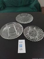 Overview of all three glass trays
