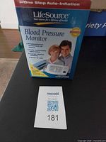 Front view of LifeSource blood pressure monitor retail box