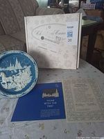 Plate, box, certificate overview