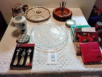overview of all Christmas entertaining items on table