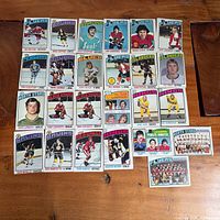Full layout of all 25 hockey cards in five rows