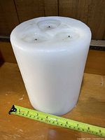 Full view of candle showing height measurement and overall appearance