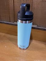 Full view of YETI Rambler bottle standing upright