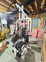 Full view of Northern Lights multi-station home gym showing frame, seat, pads and attachments