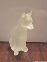 Front view of frosted glass wolf