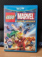 Front view of Wii U LEGO Marvel Super Heroes game case