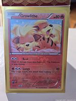Front of Growlithe RC4/RC25 card in sleeve