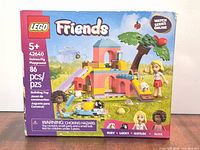 Front of sealed LEGO Friends Guinea Pig Playground box showing set number 42640, 86 pieces, ages 5+