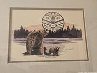 close view of print showing artwork and signature